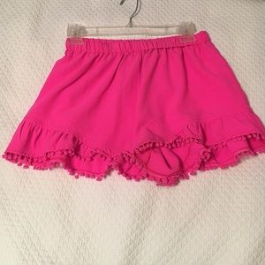 Very J hot pink Pom Pom shorts
